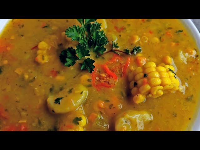 Corn Soup | Trini Carnival Eats 