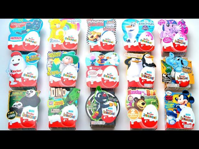 Kinder Surprise Eggs "Applaydu" Big unboxing of 15 packages - 60 eggs! 2010 - 2024