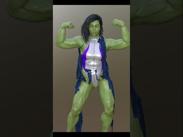 She Hulk Foot Transformation Shorts  #musclegrowth