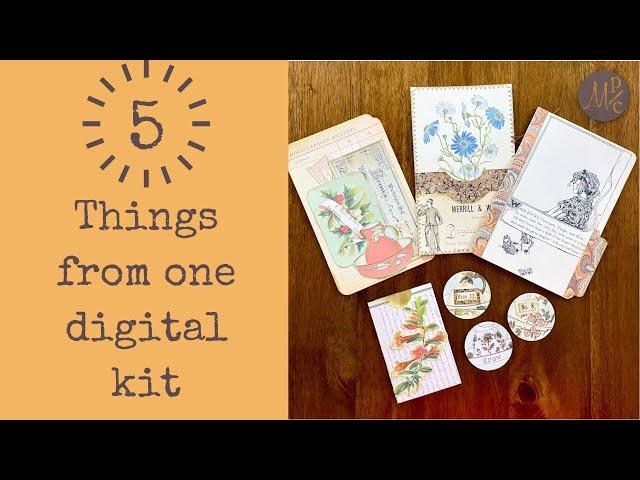 5 Fun Ephemera pieces to make from a digital kit (or with real ephemera!)