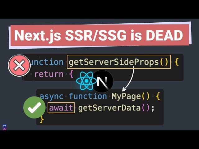 Next.js No longer use SSR/SSG functions