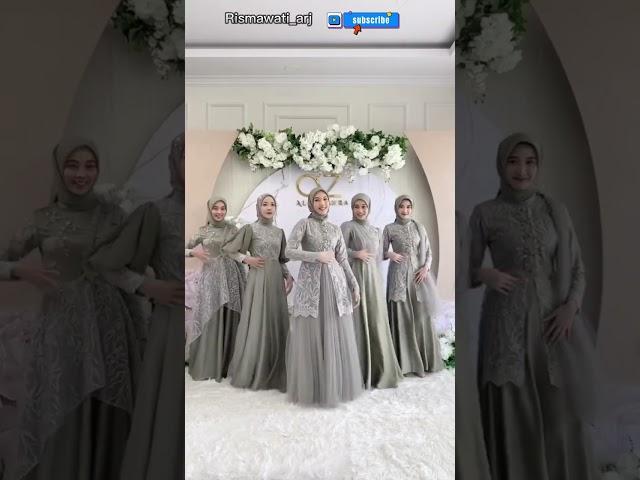 INSPIRASI MODEL GAUN BRIDESMAID MUSLIMAH  BROKAT CANTIK TERBARU 2023#kondangan #shorts #viral#ootd