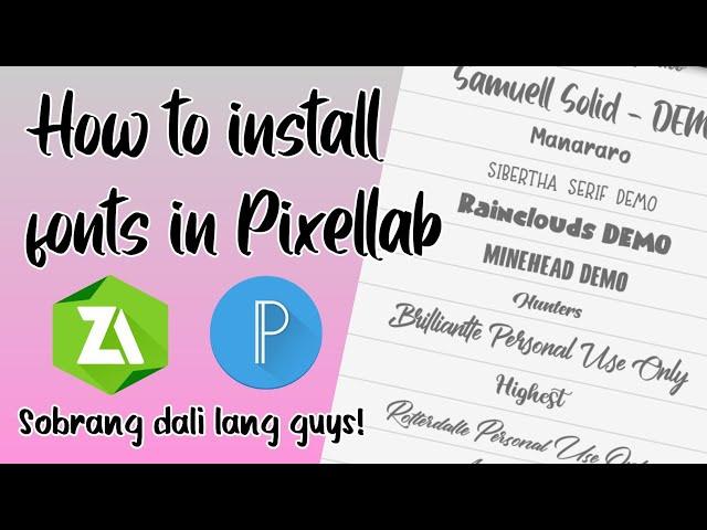 How to install fonts in Pixellab | Paano mag install ng fonts sa Pixellab