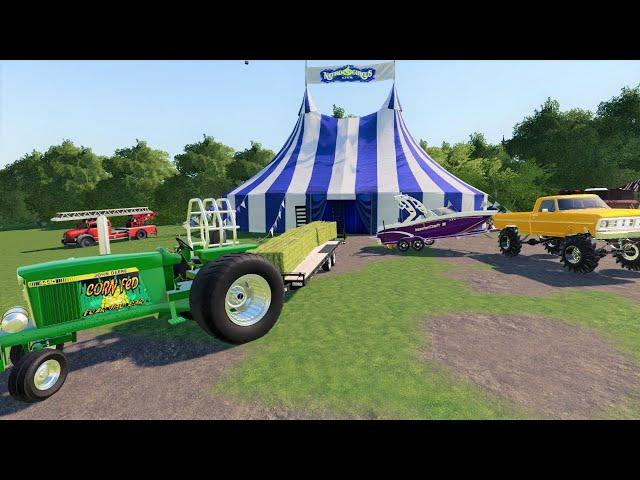 Using race tractor for hay ride at circus | Farming Simulator 19