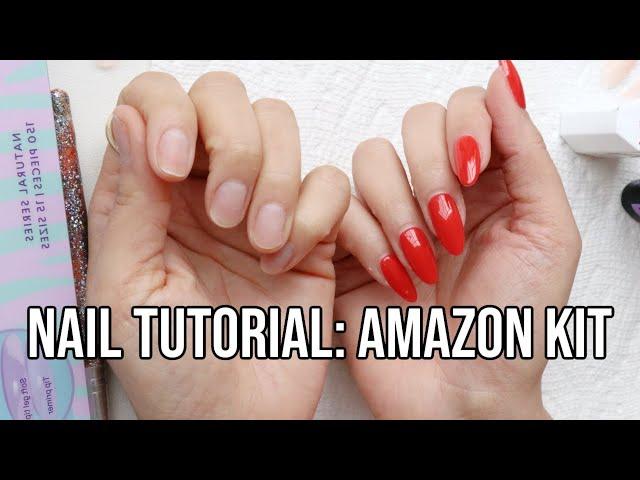 HOW TO GEL EXTENSIONS NAILS : BEAUTY HACK $25 AMAZON KIT