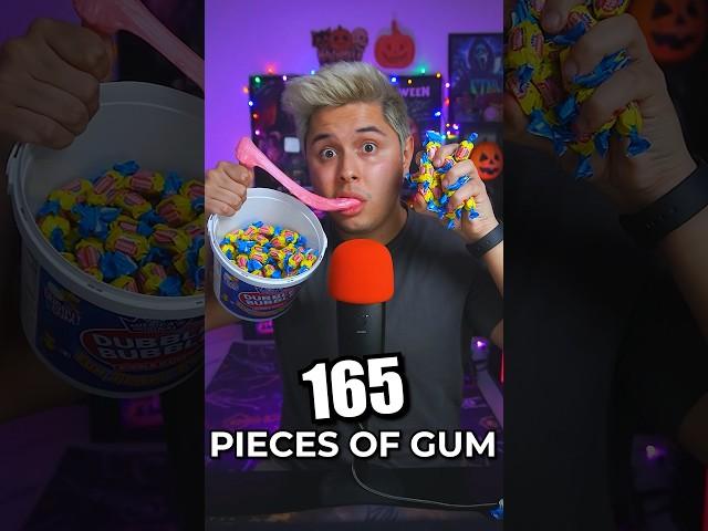 How much GUM can I chew at once?!  | #ASMR #shorts