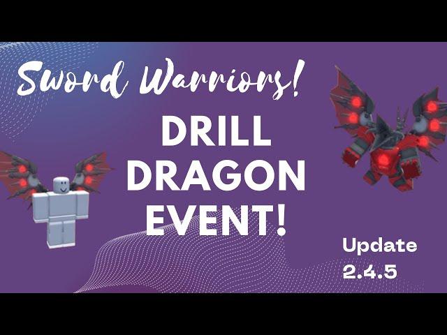 Update Drill Dragon Event! Sword Warriors! Roblox | ОБНОВА Дракон бурения  в Воины меча! Роблокс