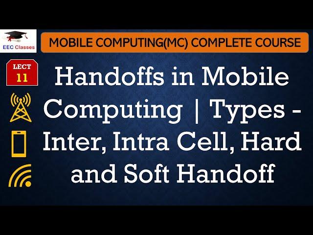 L11: Handoffs in Mobile Computing | Types - Inter, Intra Cell, Hard and Soft Handoff | MC Lectures