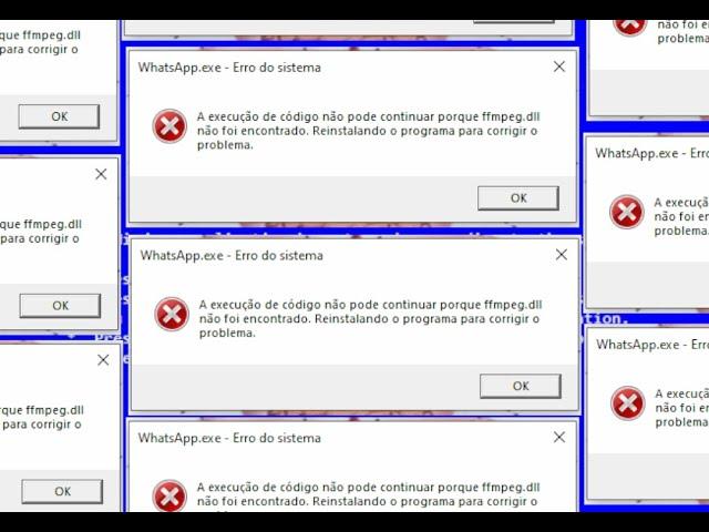 Como resolver o Erro WhatsApp ffmpeg.dll - Erro que ocorre no PC