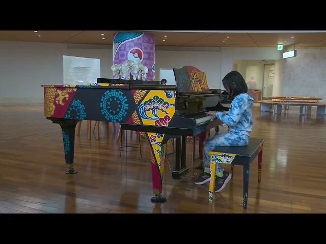 Feb 2024 Yuki  Play Piano at Naha Airport