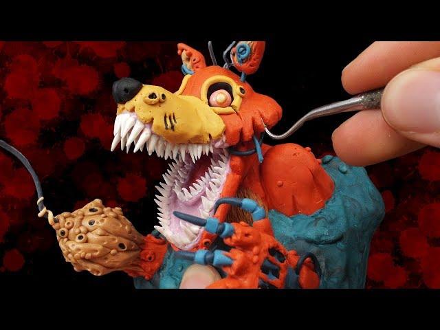 Sculpting Twisted Foxy from FNAF: The Twisted Ones - Polymer Clay