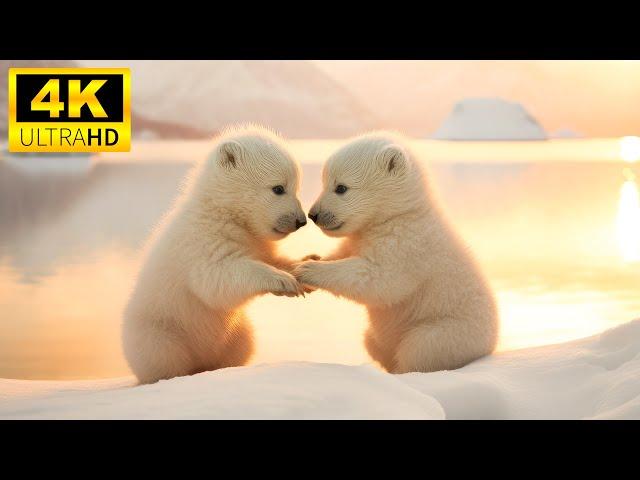 Lovely Wild Cute Animals With Relaxing Music (Colorfully Dynamic), Baby Animals 4K