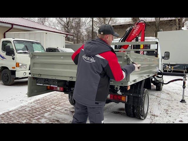 Газель манипулятор. Кран манипулятор FASSI продажа производство. Установка КМУ.