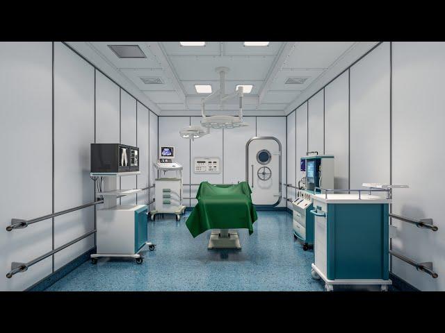 Modern Hospital operating room render in enscape Designed by IID Studio