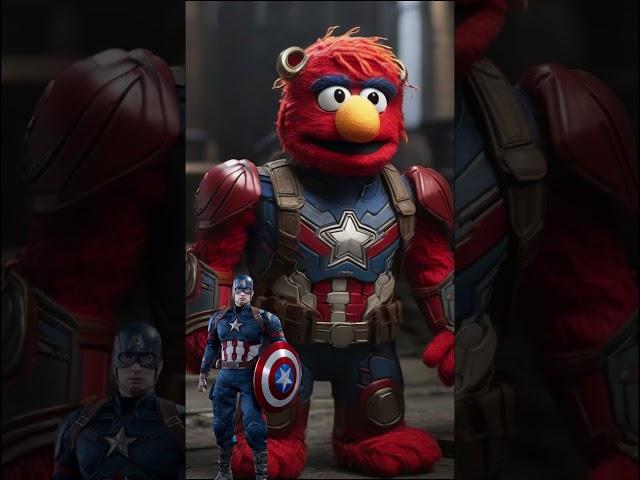 Superheroes but Elmo  #shorts #viral #marvel #trending #avengers #dc #superherotv