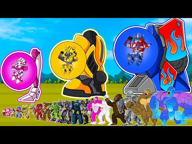 TRANSFORMERS CARTOON NETWORK: Optimus Prime Revenge, Bumblebee, cheetah of unicron Titansaurus