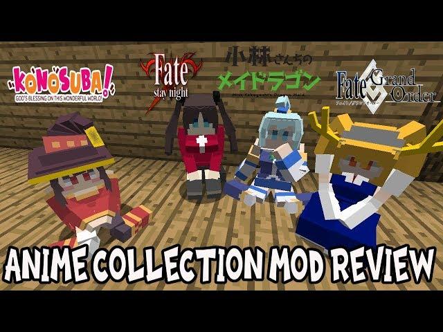 THE MINECRAFT ANIME WAIFU MOD! || Minecraft Anime Collection Mod Review