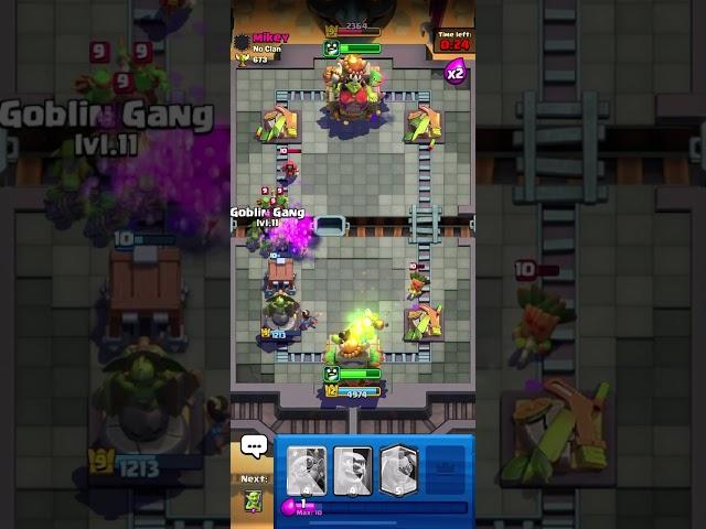 Enough Hard battle  { Do subscribe } #clashroyale #goblin #clashofclans #youtubeshorts #coc