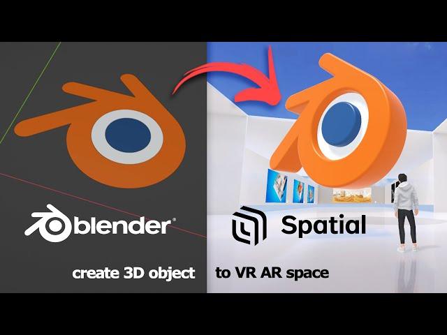 Blender How to Export to glb file and Import 3D model to Metaverse VR Space, Spatial.io