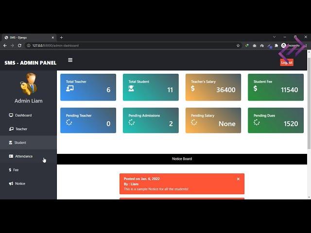 School Management System Project in Django with Source Code - CodeAstro