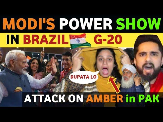 PAK GIRL FIGHT IN PUBLIC, PM MODI'S BRAZIL VISIT FOR G-20, PAKISTANI PUBLIC REACTION ON INDIA LATEST