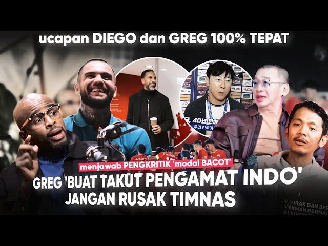 Diego Michiels ‘Pundit Luar itu Pemain Bola’ Greg buat Pundit Takut, Menjawab Kritikan Ke STY Timnas