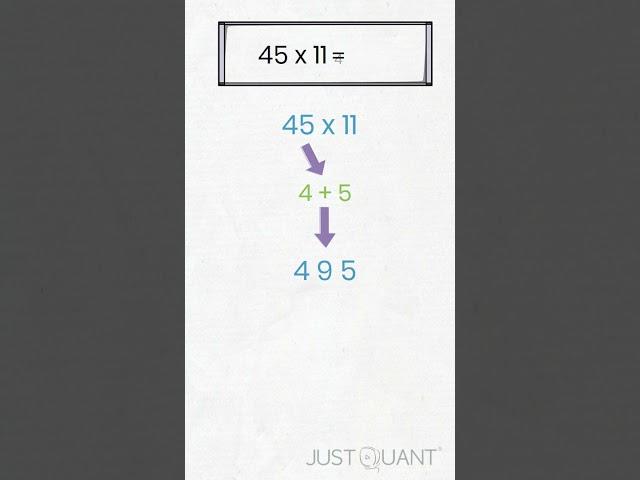 Secret Math Hack: Multiply by 11 Instantly  #coolmathstricks #fastmathstrick #mathstricks