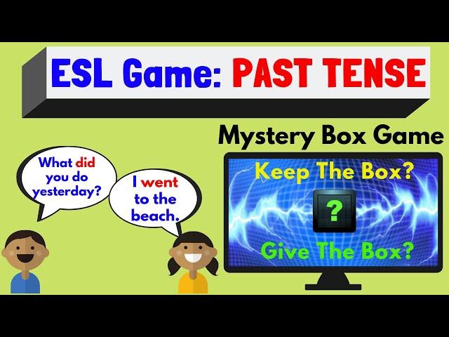 Past Tense ESL Game | English Past Tense Verbs | Mystery Box Game