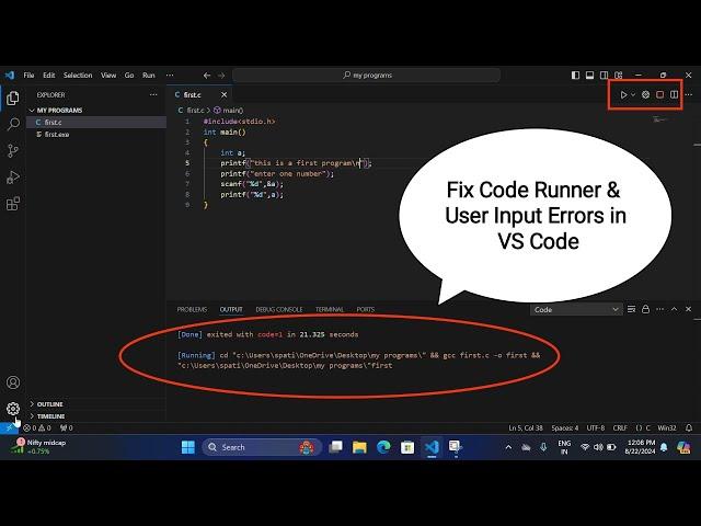 Fix Code Runner & User Input Issues in VS Code  & Run C Programs Correctly in Visual Studio Code