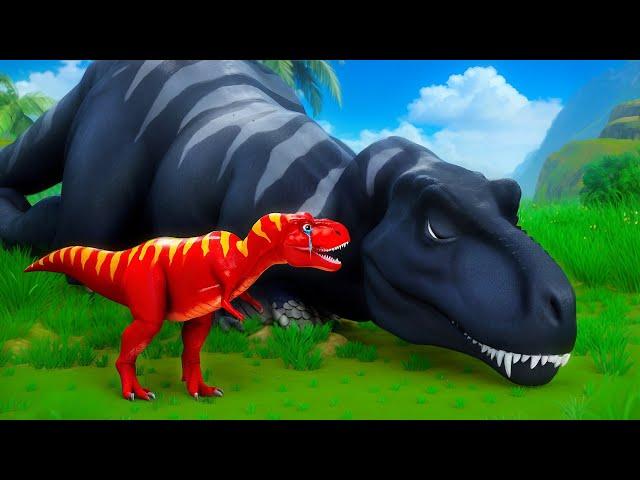 T-Rex Loses His Mother: Epic Battle Against the Evil Tyrannosaurus | Jurassic World Adventures