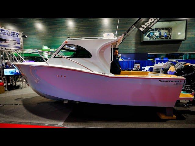 Fiberglass Boats are Trembling ! All Aluminum Makaira 8M (Seattle Boat Show 2023)