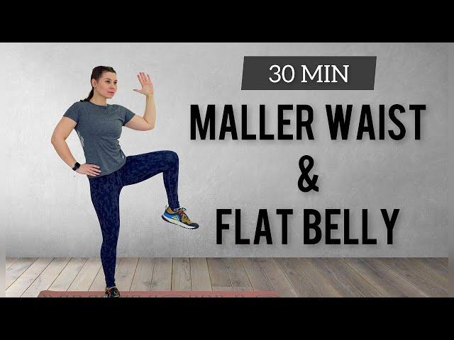 SMALLER WAIST & FLAT BELLY WORKOUT/ALL STANDING/Abdominales de pie | Abdomen fuerte y marcado