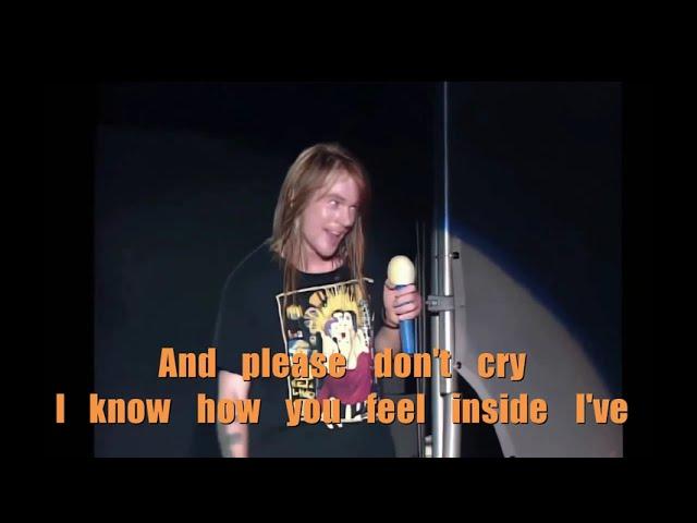 Guns N' Roses - Don't Cry (Videoke with Backing Vocals)