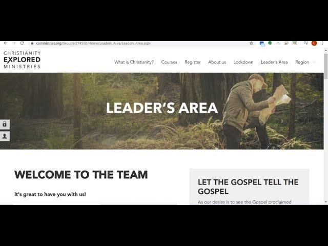 Using the Christianity Explored Leaders Site