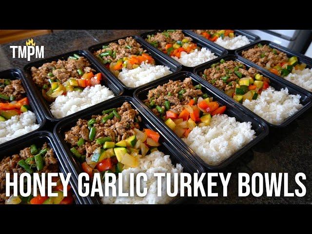 Honey Garlic Turkey Bowls Meal Prep | Low Calorie, 1 Hour Meal Prep