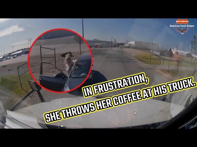 Wrong way driver | Crazy truck driver hit a truck and drove off | Truck stop WTF moments | Road Rage