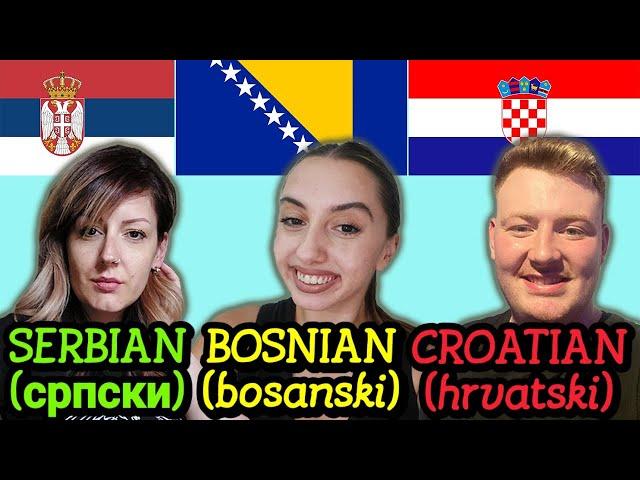 Serbian vs Bosnian vs Croatian (Same or Different?)