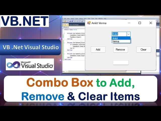 P52 | Combo Box to Add, Remove & Clear Items | VB.NET