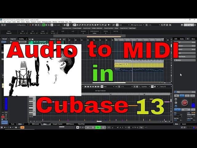 Audio to MIDI Options in Cubase 13