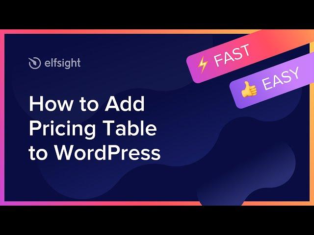 How to Add Pricing Table to WordPress