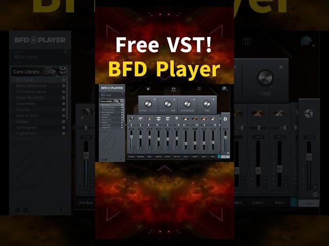 【Free VST】BFD for free?Best free drum vst plugin 2023?BFD Player #shorts