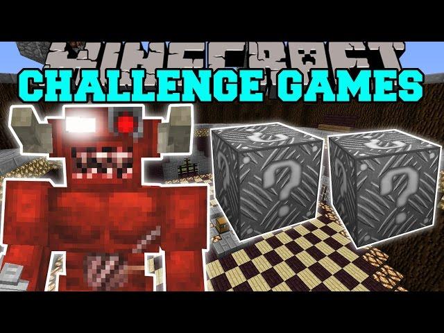 Minecraft: CYBER DEMON CHALLENGE GAMES - Lucky Block Mod - Modded Mini-Game