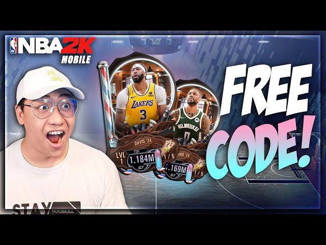 NBA 2K MOBILE FREE CODE & 2 MOON STONE PLAYERS PACK OPENING!!