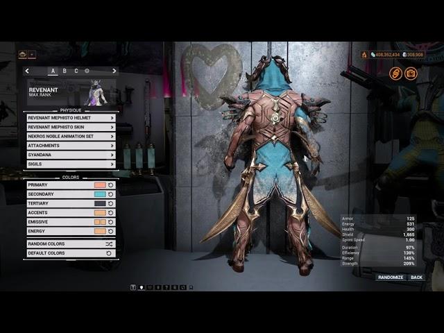 Warframe: Revenant Mephisto Collection Skins