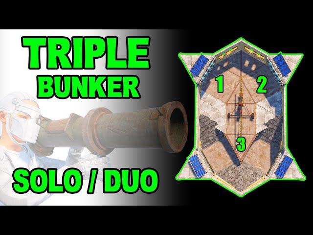 TRIPLE BUNKER for SOLO / DUO / Rust Base Design 2023