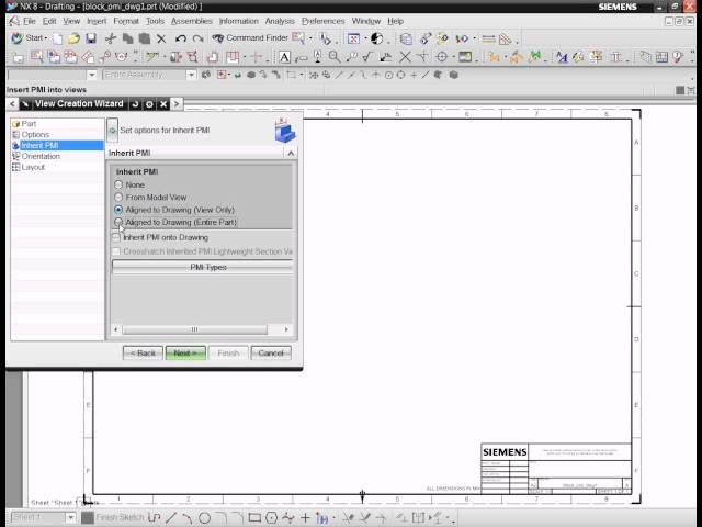 NX 8 Drafting   View Creation Wizard   PMI