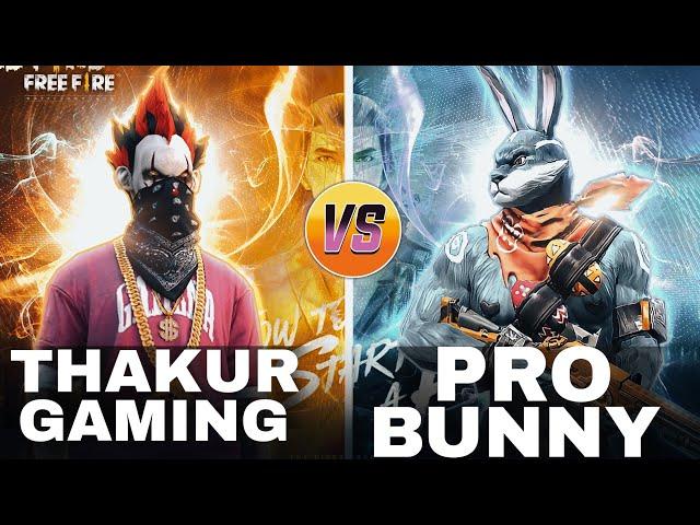 Thakur Gaming  Vs the Pro Bunny || Best 1 vs 1 ||  EPIC MATCH  || MUST WATCH  #freefire