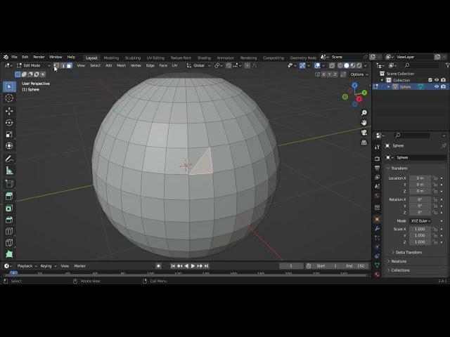 Blender. Подразделение поверхности.