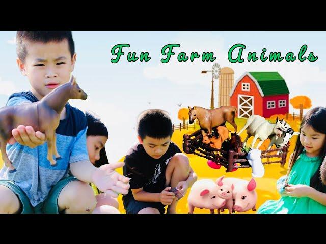 Aidan’s Farm Animals | Playtime w/ Farm Animals Set | Fun Farm  | Imaginative Farm Toys | Kids Video