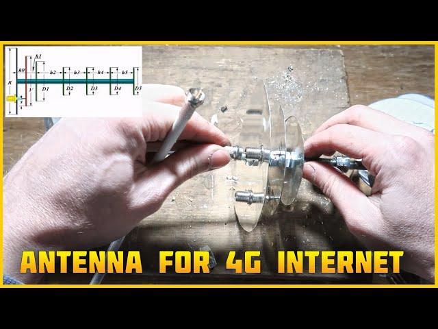 I made a 4G LTE antenna (1800 MHz) with my own hands. Internet works!